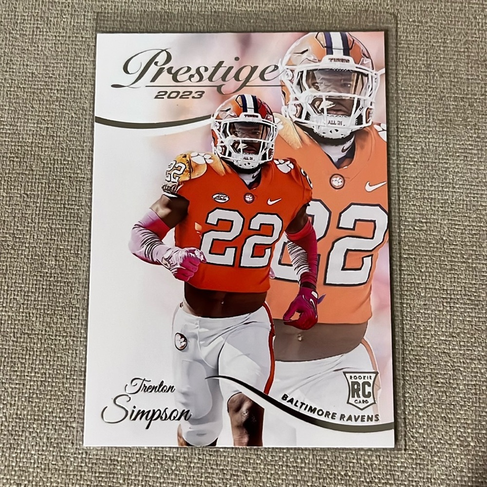 Trenton Simpson Rookie 2023 Panini Prestige Baltimore Ravens NFL Football Card